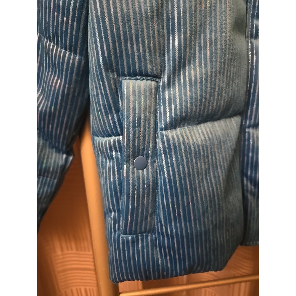 ThereAbouts M 12/14 Fleece‎ Lined Full Zip Girls Puffer Coat Winter Jacket Blue - Picture 2 of 7